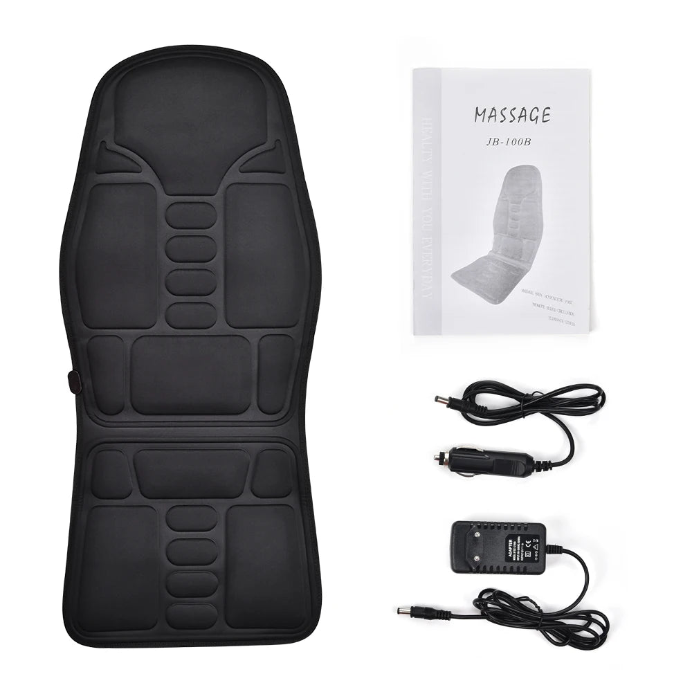 Massageador elétrico para costas, infravermelho, massagem corporal completa, almofada, aquecimento, vibrador, carro, casa, escritório, lombar, pescoço, colchão, cadeira
