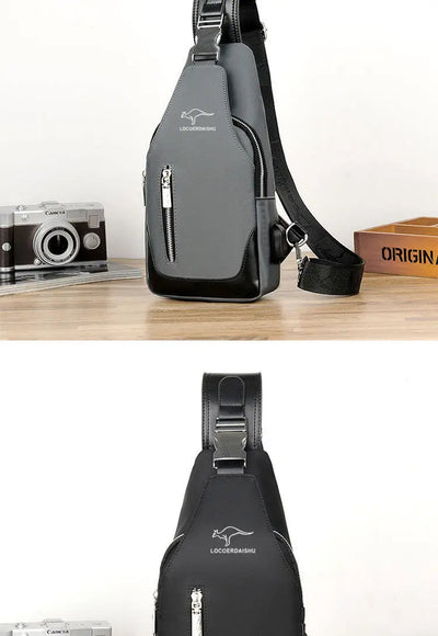 Bolsa de peito masculina nova moda estilo coreano casual esportiva à prova d'água bolsa de peito oxford transversal para homens bolsa de ombro mensageiro