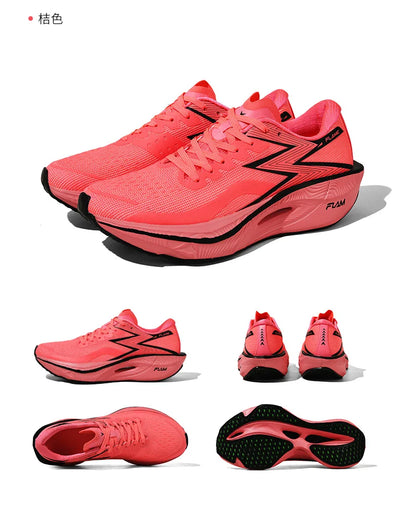 Tênis de corrida esportivos masculinos com almofada de ar de carbono para maratona, respirável, leve e feminino, tênis esportivos confortáveis e antiderrapantes