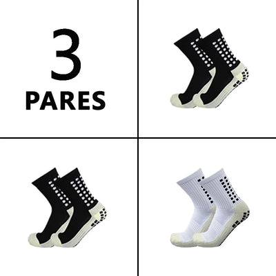 Meias de futebol masculinas, meias de corrida de poliamida, meias de futebol antiderrapantes, meias de corrida de cano médio