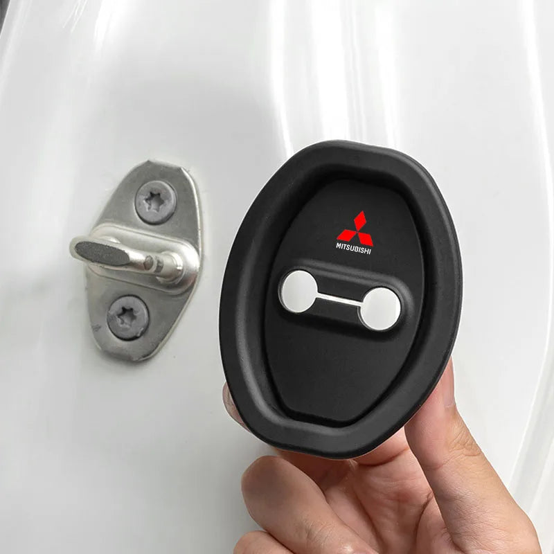 Capa protetora para trava de porta de carro, capa protetora para Mitsubishi Outlander Lancer 10 9 ASX RALLIART Eclipse L200 Pajero