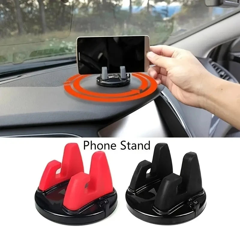 Suporte de celular giratório 360° para carro, suporte antiderrapante para navegação GPS, suporte para carro universal para todos os telefones