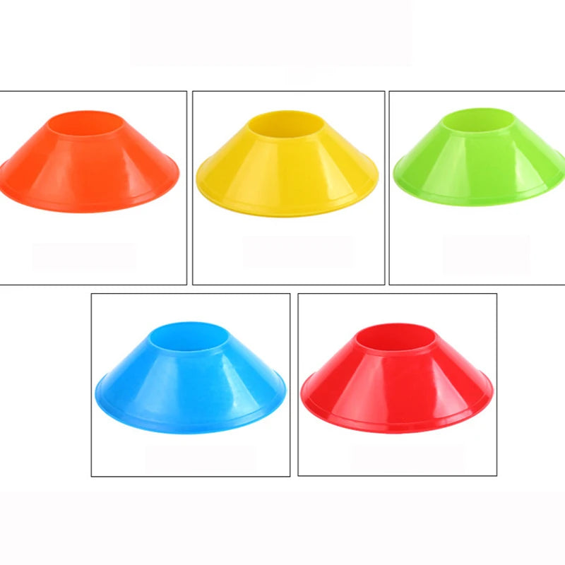 Conjunto de 10 cones para treinamento de futebol, equipamento para crianças, cones de disco profissional, exercícios de agilidade, evitando obstáculos, acessórios de treinamento esportivo