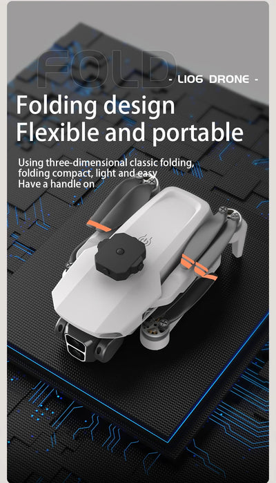 LYZRC L106 / L106MAX HD Câmera Dupla Comutação Motor Brushless RC Drone Dobrável Mini Wifi 2.4GHz 360° Helicóptero OAS Inteligente