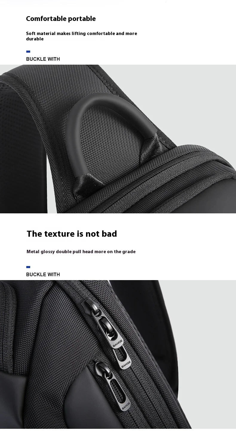 Bange nova bolsa de peito impermeável da moda Oxford bolsa crossbody modelos masculinos bolsa de peito masculina bolsa de ombro de lazer grande capacidade