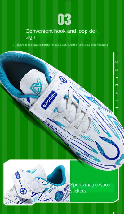Marca de chuteiras infantis de futebol, chuteiras profissionais FG/TF para meninos e meninas, chuteiras de grama para futebol, calçados de treinamento de futsal ao ar livre