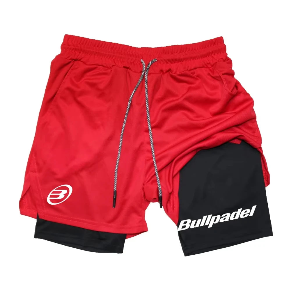 Novos shorts esportivos masculinos de padel, shorts de tênis respiráveis de verão, calças de badminton de secagem rápida, roupas esportivas para corrida ao ar livre