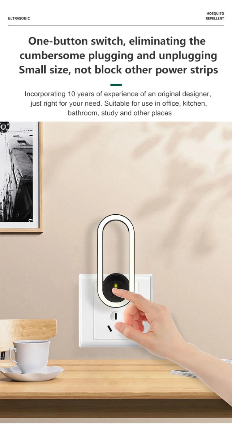Repelente ultrassônico de mosquitos, luz noturna LED, mata insetos, lâmpada noturna elétrica para ambientes internos e externos, armadilha para moscas, captura de insetos, mata insetos