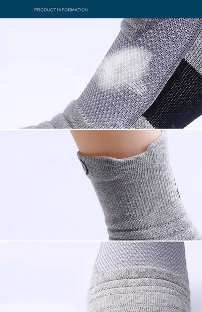 3 pares de meias masculinas de futebol, basquete, esportivas, grossas, com fundo de toalha, respiráveis, meias curtas de cano médio, meias de grife