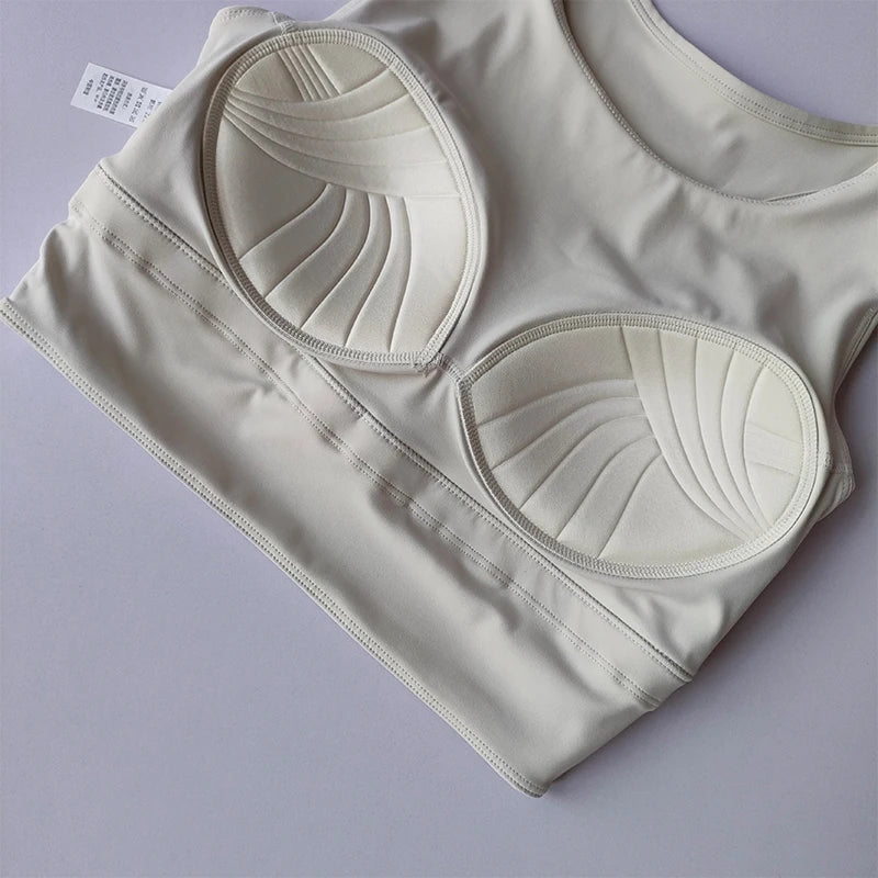 Colete esportivo compacto à prova de choque, multifuncional, respirável, para corrida, ioga, roupa de ginástica, novo sutiã fitness de verão
