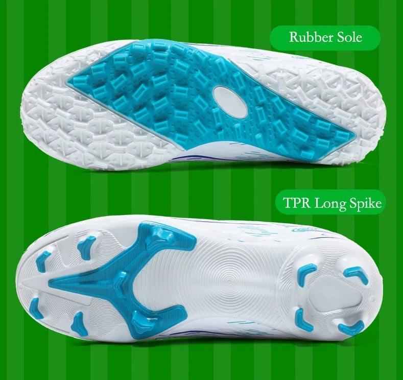 Marca de chuteiras infantis de futebol, chuteiras profissionais FG/TF para meninos e meninas, chuteiras de grama para futebol, calçados de treinamento de futsal ao ar livre