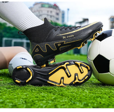 Novas chuteiras masculinas de futebol, chuteiras de futebol rápido, chuteiras de campo de futebol profissional, tênis originais para meninos de futsal TF/FG