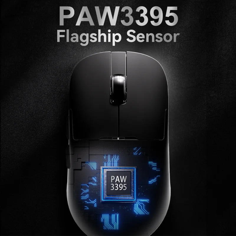 Mouse sem fio com fio leve AJAZZ AJ179 PRO PAW3395 com base de carregamento magnética ergonômico e macro para jogos para PC e laptop