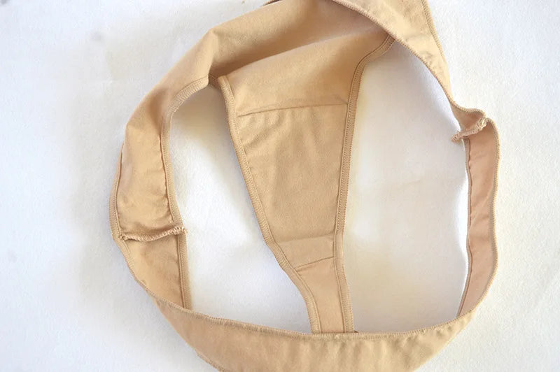 Calcinha fio dental feminina de algodão 6 peças, esportiva, respirável, cintura baixa, lingerie sexy feminina, cor sólida, fio dental