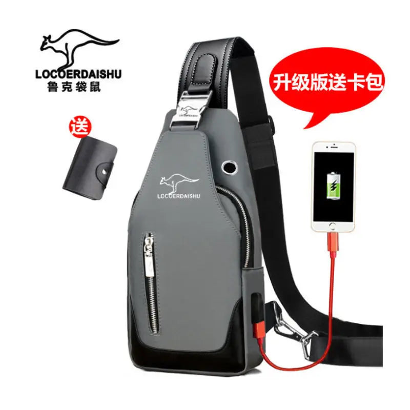 Bolsa de peito masculina nova moda estilo coreano casual esportiva à prova d'água bolsa de peito oxford transversal para homens bolsa de ombro mensageiro