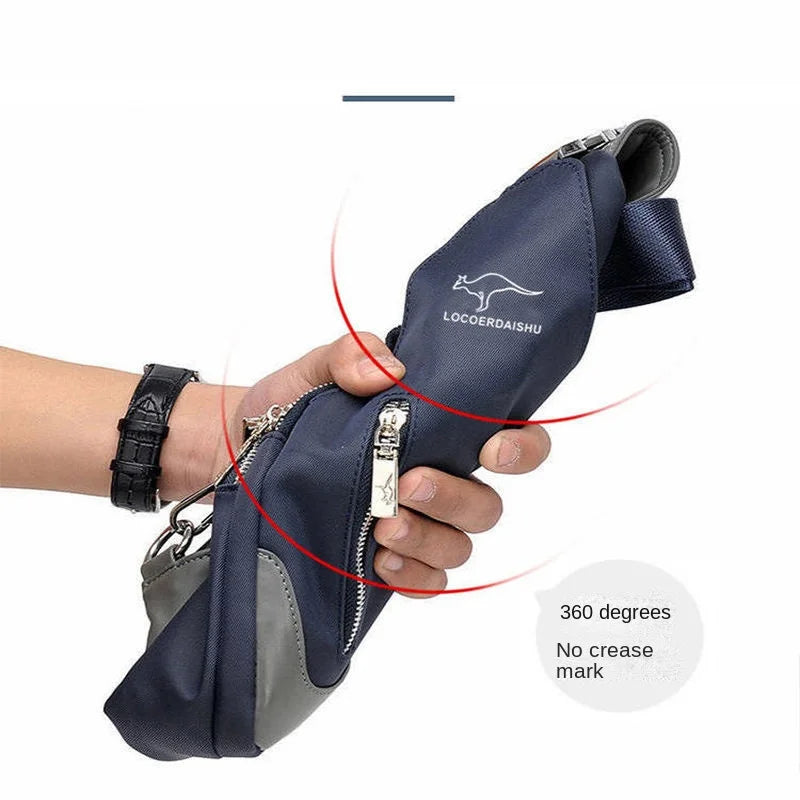 Bolsa de peito masculina nova moda estilo coreano casual esportiva à prova d'água bolsa de peito oxford transversal para homens bolsa de ombro mensageiro