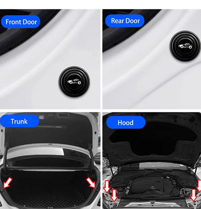 20 peças de almofadas antichoque de silicone para porta de carro, universal, isolamento acústico, adesivos de almofada espessante, juntas anti-riscos