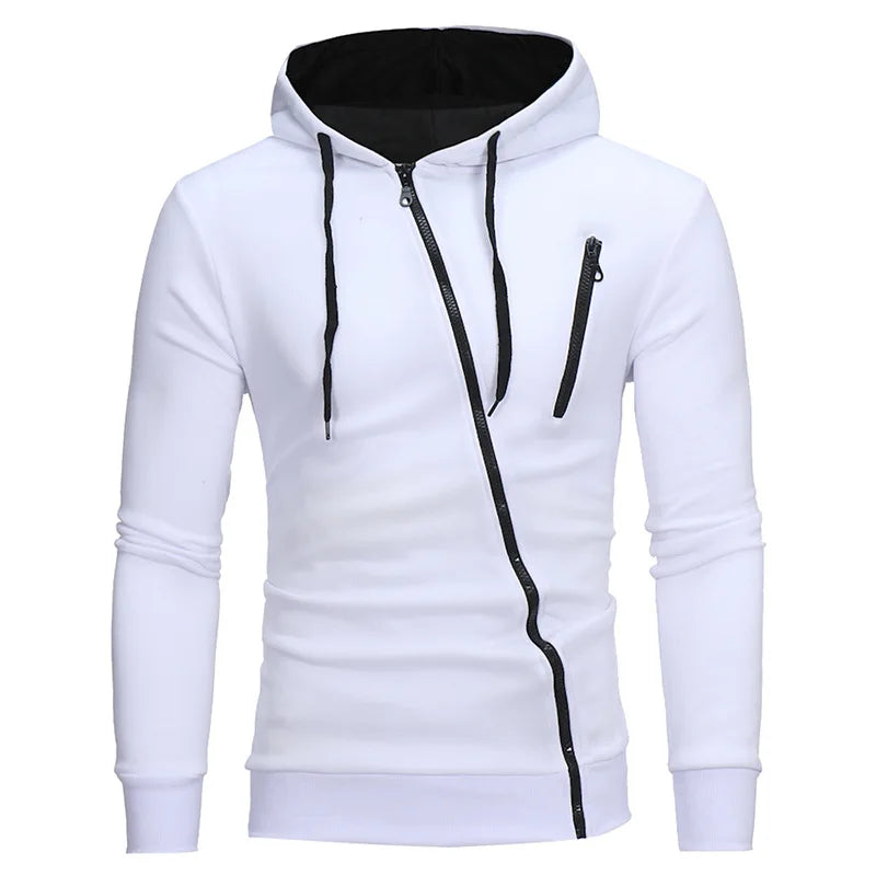 Jaquetas masculinas com zíper 2023, outono inverno, casacos casuais de lã, jaqueta bomber, gola cachecol, moda, com capuz, vestuário masculino slim fit, com capuz