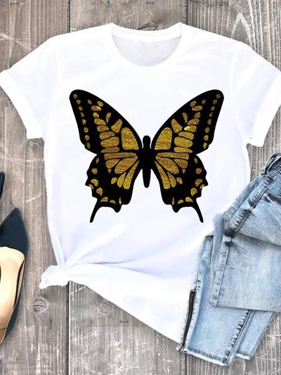 Roupas de verão leopardo amor coração doce moda feminina camisetas casuais manga curta regular camiseta feminina gráfica roupas