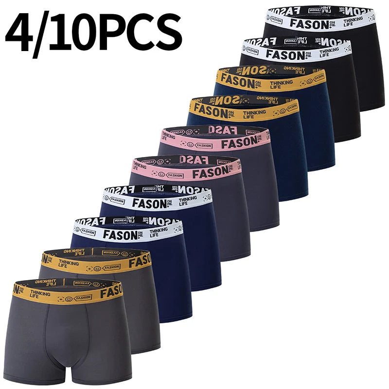Pacote com 4/10 shorts masculinos, moda simples, vários tamanhos, para adolescentes e adultos, com cintura elástica, para pais e filhos