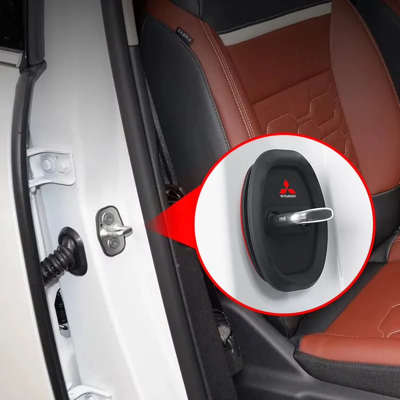 Capa protetora para trava de porta de carro, capa protetora para Mitsubishi Outlander Lancer 10 9 ASX RALLIART Eclipse L200 Pajero