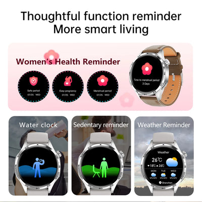 Para Huawei GT5 PRO Smart Watch Men Watch 4 Pro versão atualizada Tela AMOLED HD Bluetooth Chamada GPS NFC Frequência cardíaca SmartWatches