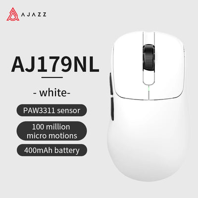 Mouse sem fio com fio leve AJAZZ AJ179 PRO PAW3395 com base de carregamento magnética ergonômico e macro para jogos para PC e laptop
