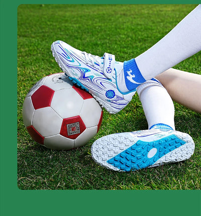 Marca de chuteiras infantis de futebol, chuteiras profissionais FG/TF para meninos e meninas, chuteiras de grama para futebol, calçados de treinamento de futsal ao ar livre
