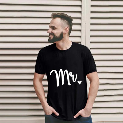 Camiseta Love Letter Combine, camiseta para casal, patchwork de coração, gola redonda, manga curta, Valentine's Day Gift For Partner