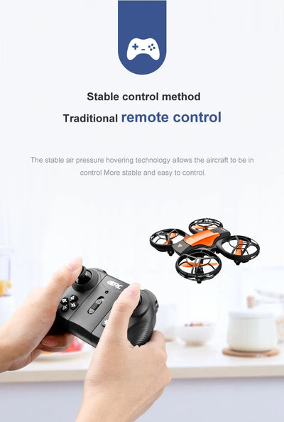 V8 Novo Mini 4K HD 1080P Grande Angular WiFi FPV RC Drone com Função de Manutenção de Altura Ideal Brinquedos Infantis 4DRC