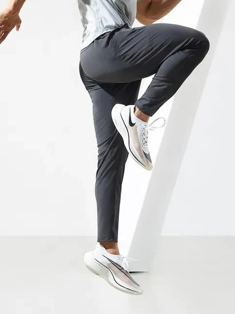 Calças de corrida masculinas, esportivas, elásticas, para academia, fitness, justas, de secagem rápida, finas, para treino, esportivas