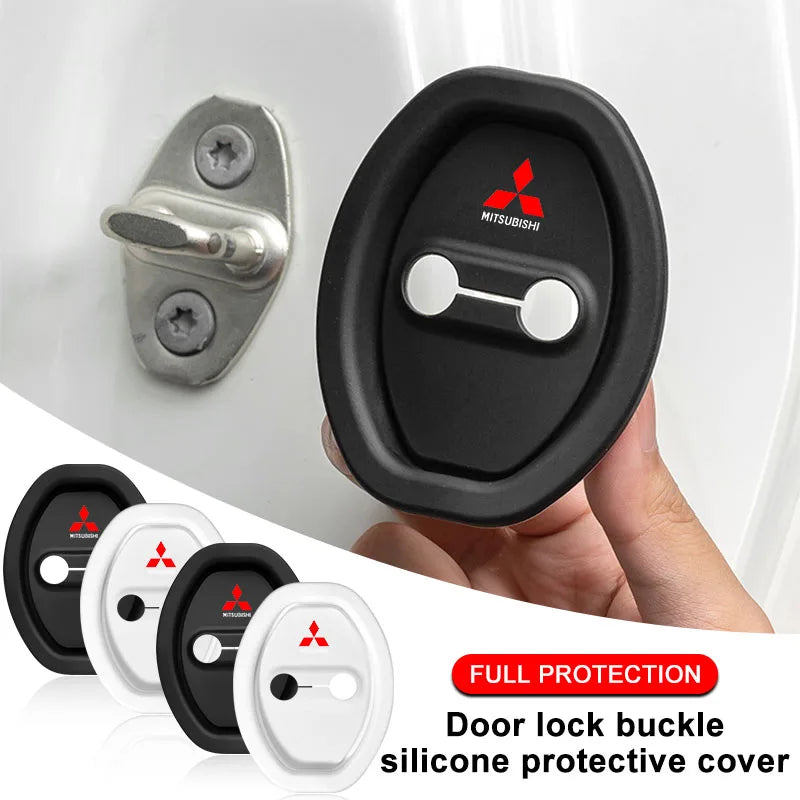 Capa protetora para trava de porta de carro, capa protetora para Mitsubishi Outlander Lancer 10 9 ASX RALLIART Eclipse L200 Pajero