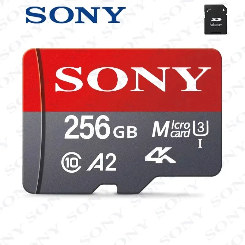 Cartão de memória Sony TF 1 TB Cartão Micro SD de alta velocidade 128 GB 1 TB 512 GB 256 GB A2 U3 V30 Cartões flash SD TF para telefone Xiaomi Computador