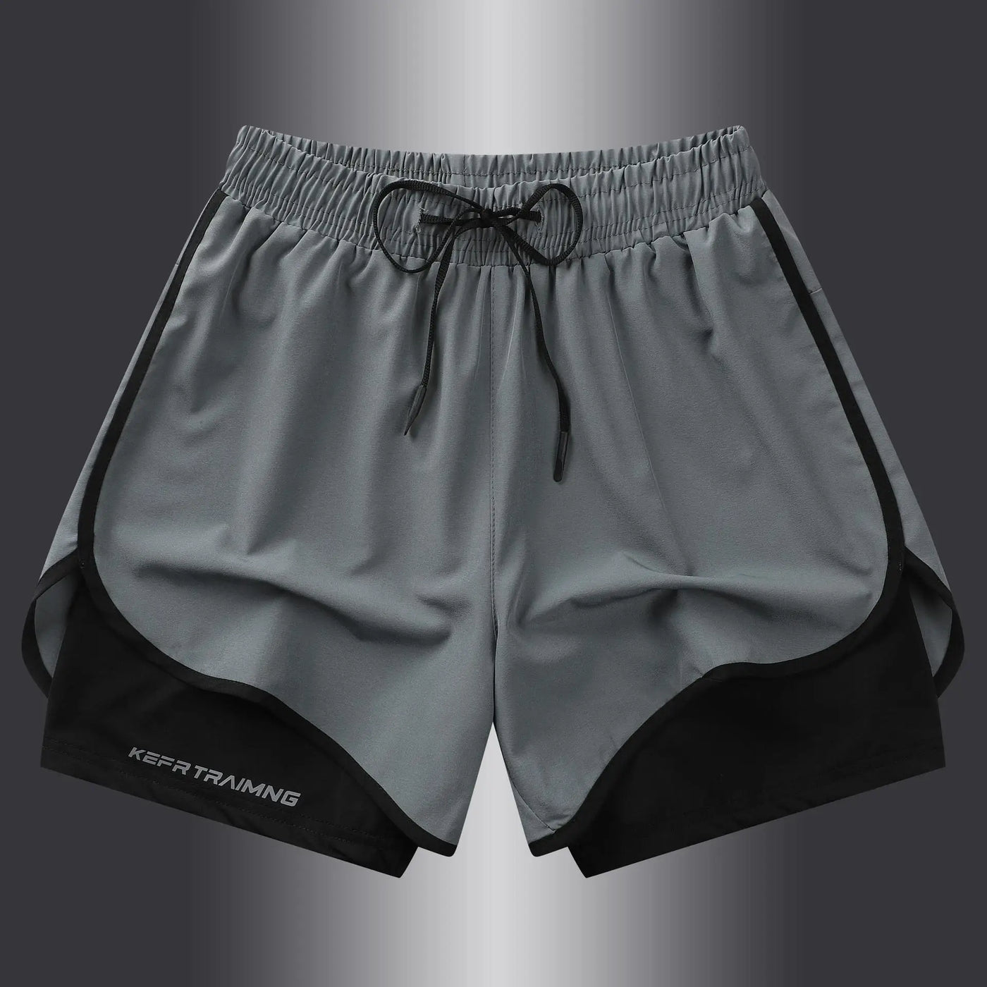 Shorts esportivos casuais anti-exposição de camada dupla masculinos, mais vendidos no verão, para corrida, fitness, calças três quartos