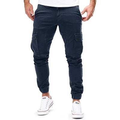 Calças masculinas finas, moda casual, calças de corrida, 2020, calças cargo de rua, calças masculinas com vários bolsos, calças de ginástica, calças de moletom masculinas