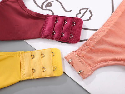 Sutiã feminino sem costura sexy sem aro push up roupa íntima para meninas estudantes respirável fino 10 cores sutiãs femininos sutiã respirável franzido