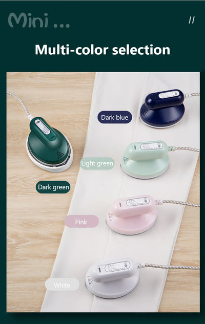 Máquina de passar roupa portátil JIQI, base de cerâmica e titânio, para uso doméstico e viagens