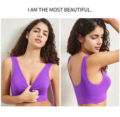 1 peça sutiã esportivo feminino tamanho grande sem argola de aço roupa íntima sem costura bojo removível corrida esporte ioga colete sutiãs