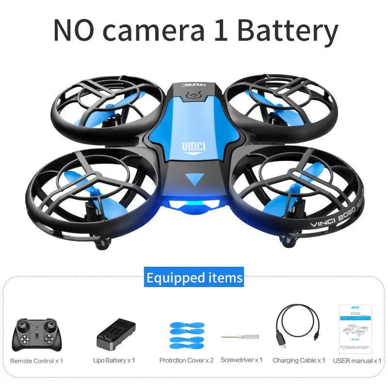 V8 Novo Mini 4K HD 1080P Grande Angular WiFi FPV RC Drone com Função de Manutenção de Altura Ideal Brinquedos Infantis 4DRC