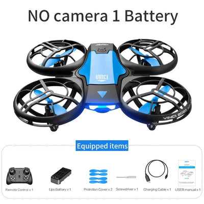 V8 Novo Mini 4K HD 1080P Grande Angular WiFi FPV RC Drone com Função de Manutenção de Altura Ideal Brinquedos Infantis 4DRC