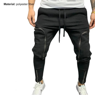 Novas calças cargo masculinas 2023, comprimento total, cor sólida, soltas, com vários bolsos, com cordão, calças cargo masculinas 5XL