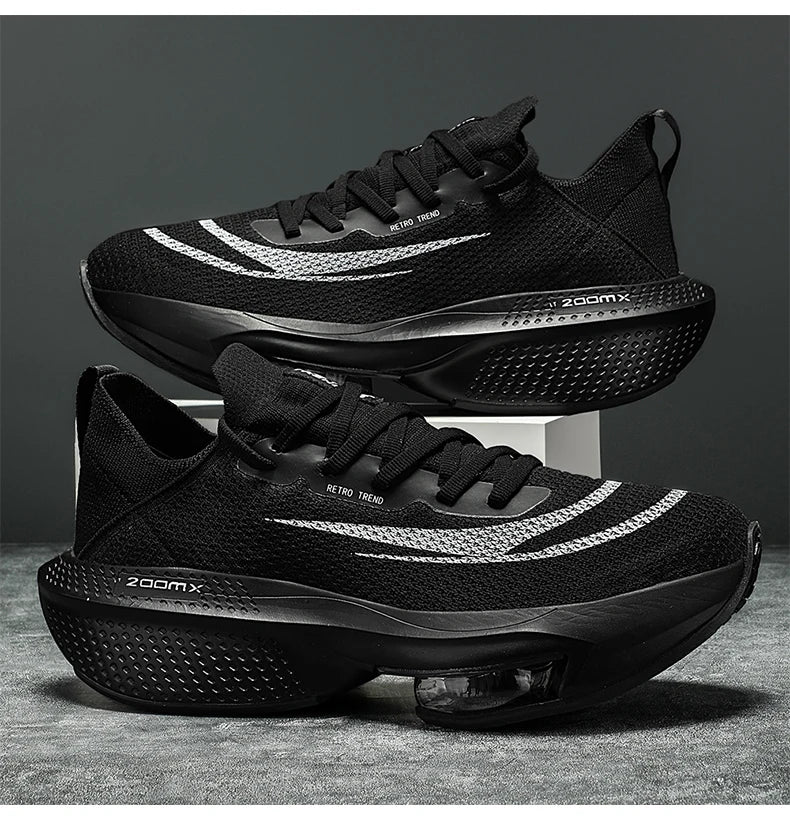 Tênis de corrida Air Cushion Especial Maratona Masculino Esportivo Respirável Leve Feminino Confortável Atlético Antiderrapante Tênis