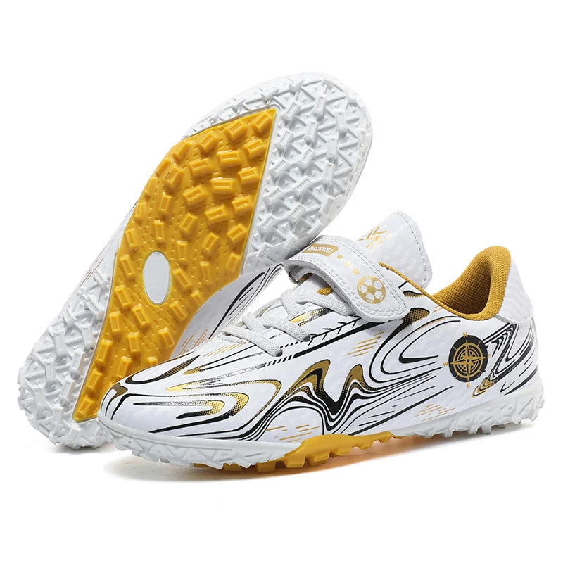 Marca de chuteiras infantis de futebol, chuteiras profissionais FG/TF para meninos e meninas, chuteiras de grama para futebol, calçados de treinamento de futsal ao ar livre