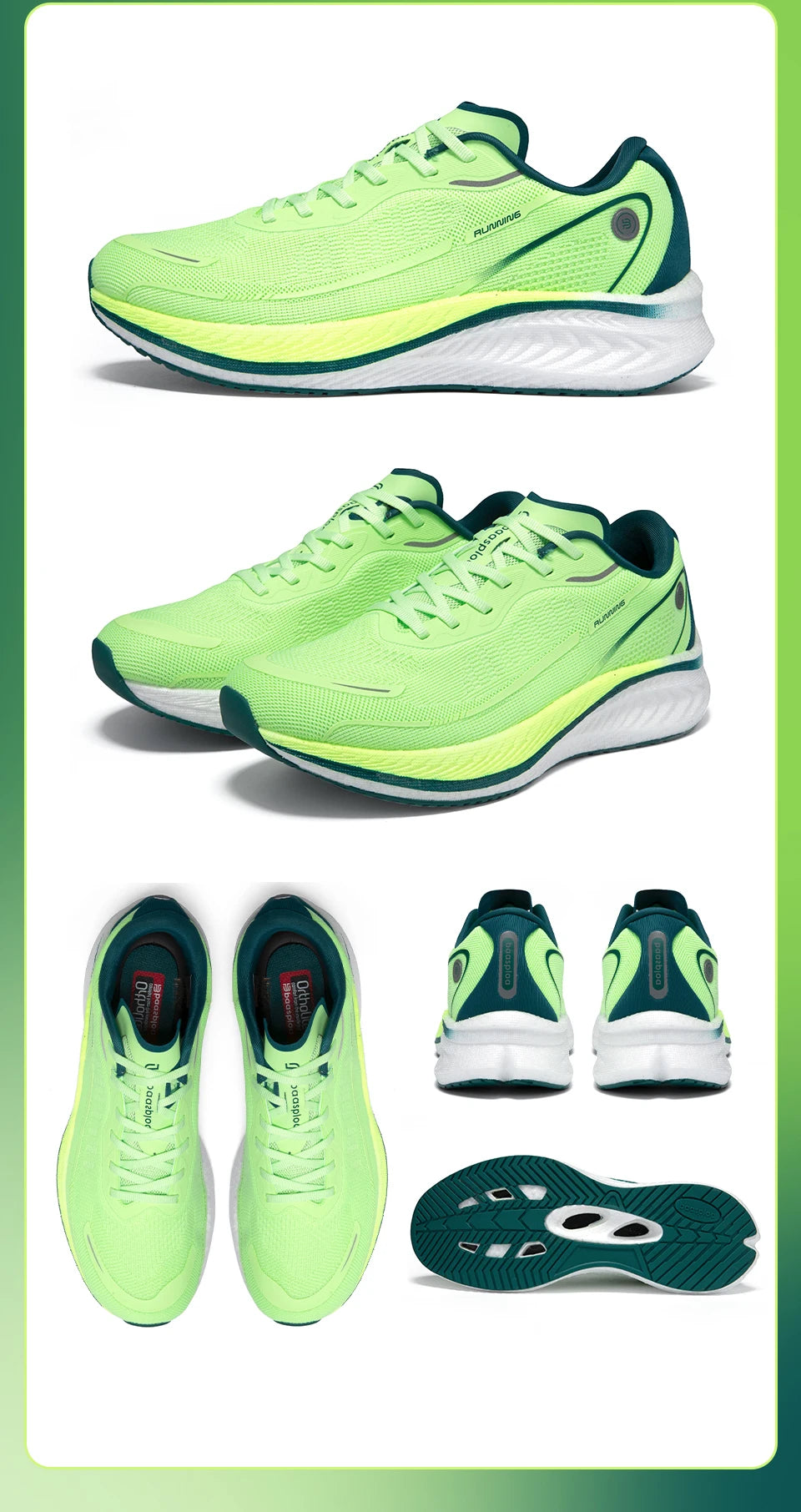 Tênis esportivos masculinos Baasploa para corrida, com placa de carbono, com amortecimento profissional, respirável e antiderrapante para corrida ao ar livre