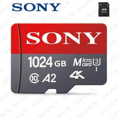 Cartão de memória Sony TF 1 TB Cartão Micro SD de alta velocidade 128 GB 1 TB 512 GB 256 GB A2 U3 V30 Cartões flash SD TF para telefone Xiaomi Computador