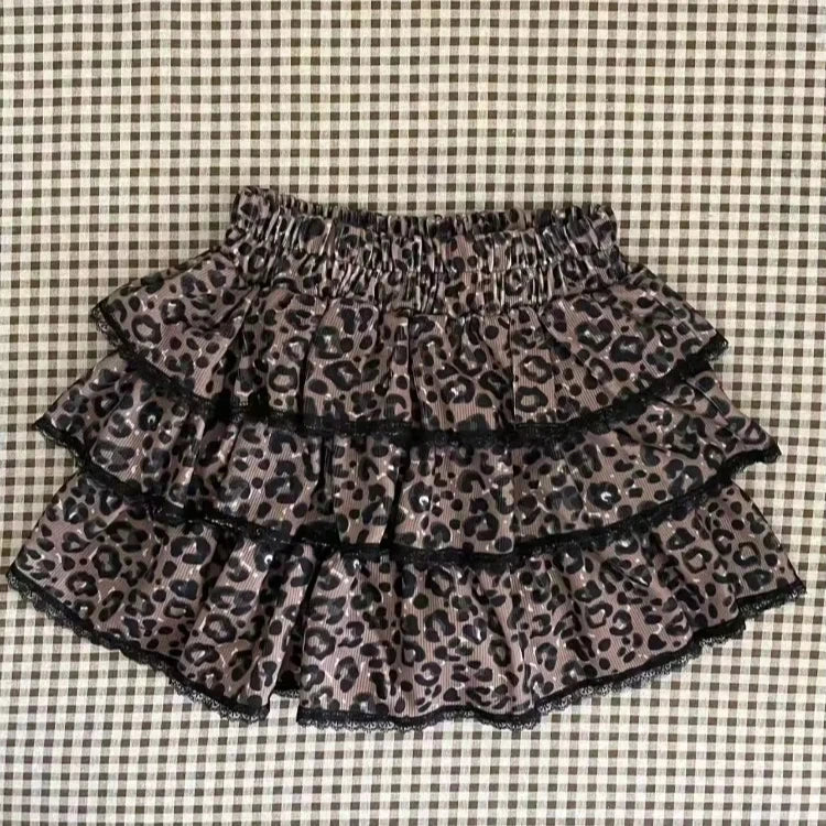 Saia xadrez fofa japonesa Y2K com babados, saia punk rock subcultura bolo, estilo japonês preppy casual, nova saia feminina 2025