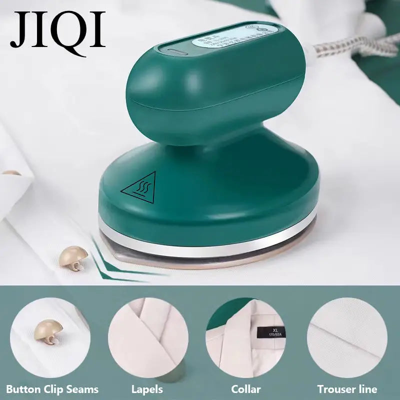 Máquina de passar roupa portátil JIQI, base de cerâmica e titânio, para uso doméstico e viagens