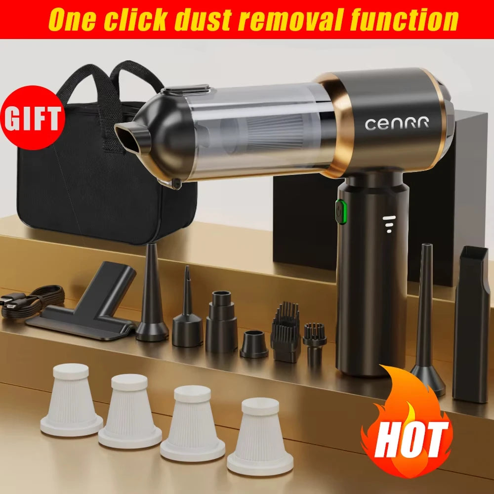 Aspirador de pó automotivo CENRR 998000PA com forte sucção, sem fio, portátil, máquina de limpeza