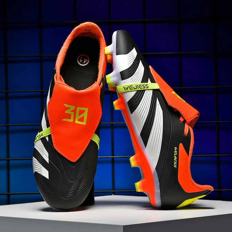 Chuteiras de futebol masculinas, chuteiras de campo para futebol de salão, chuteiras profissionais TF/FG para treinamento rápido, tênis antiderrapante