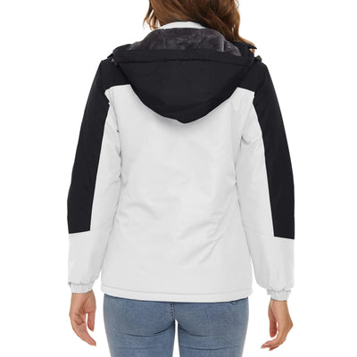 Jaqueta feminina de inverno pesada para snowboard e esqui KEFITEVD, térmica, quente, para caminhadas, corta-vento, casual